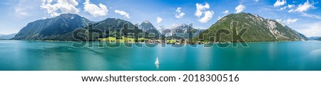 landscape at the achensee lake in austria - pertisau Royalty-Free Stock Photo #2018300516