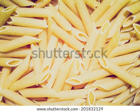 Vintage retro looking View of a picture of Pasta picture