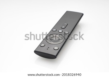 High viewing angle of the remote control on a white background-Stock photos, modern remote control for gadgets