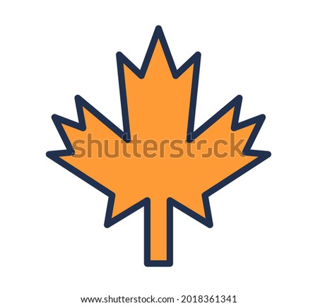 autumn leaf icon. vector illustration