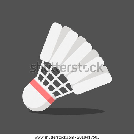 shuttlecock icon, badminton. isolated on a gray background. suitable for the theme of sport, game, object, etc. flat vector style