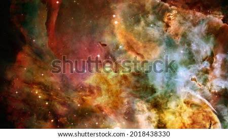 Galaxy and nebula. Elements of this image furnished by NASA.