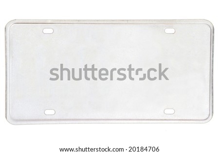 Blanked new vehicle license plate Royalty-Free Stock Photo #20184706