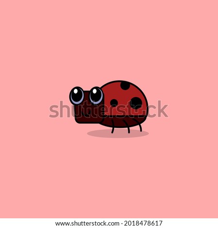 cartoon cute beetle vector illustration for children or mascot logo