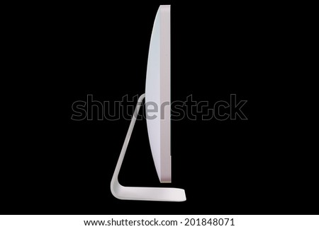 Modern Screen Monitor isolated on black background