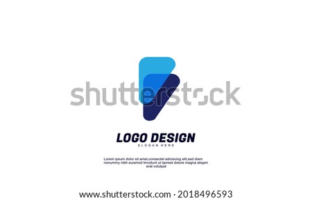Illustration of graphic abstract idea triangle for company business corporate brand identity with transparent color design vector