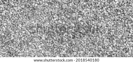 Panorama of White pebble stone floor texture and background seamless