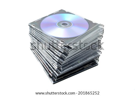 DVD covers on white background
