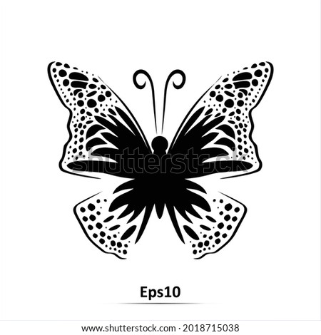 Butterfly icon. Vector illustration. Eps10