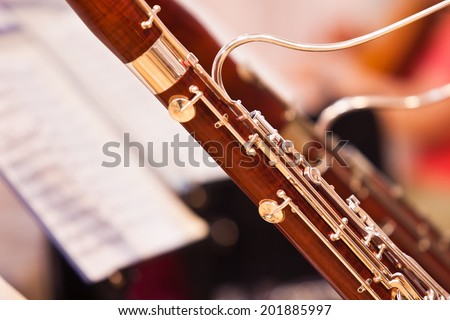 Fragment bassoons in a symphony orchestra Royalty-Free Stock Photo #201885997