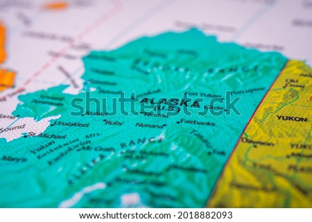 Alaska on map travel background texture