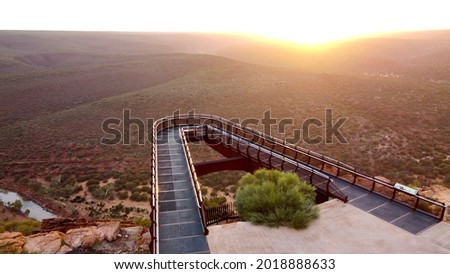 Sunrise at Kalbarri Skywalk Western Australia Royalty-Free Stock Photo #2018888633