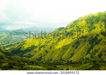 A beautiful scenery of hill at Enrekang, South Sulawesi Indonesia