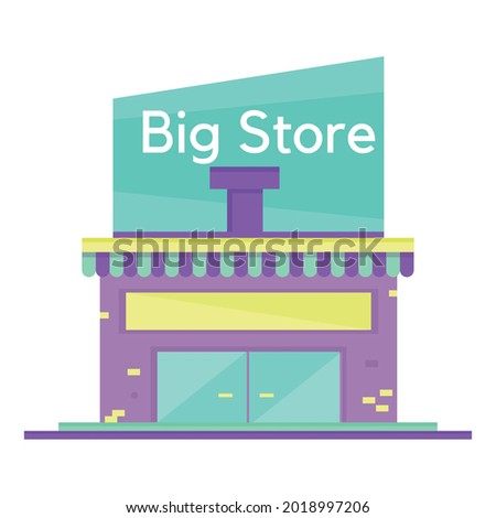 Isolated flat big store icon