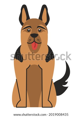 german shepherd dog mascot character