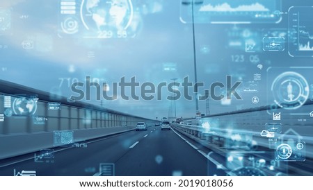 Transportation and technology concept. ITS (Intelligent Transport Systems). Mobility as a service.  Royalty-Free Stock Photo #2019018056