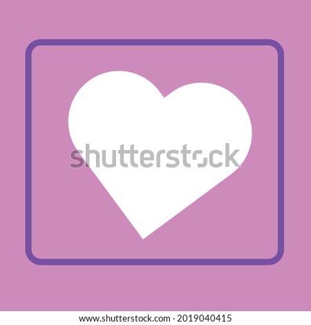 White heart icon purple background write a message to make a card.