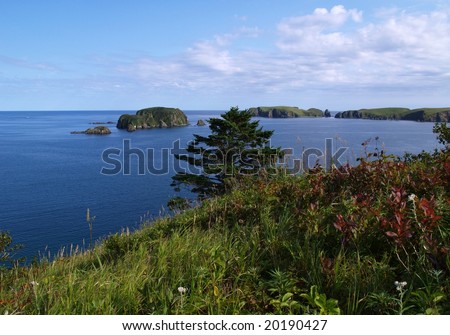 Pacific coast of Shikotan island