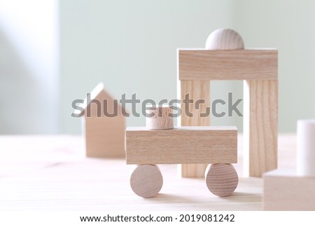 A collection of round and square blocks
