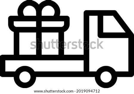 delivery truck vector thin line icon