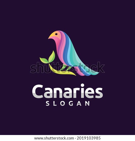 canaries logo with colorfull concept