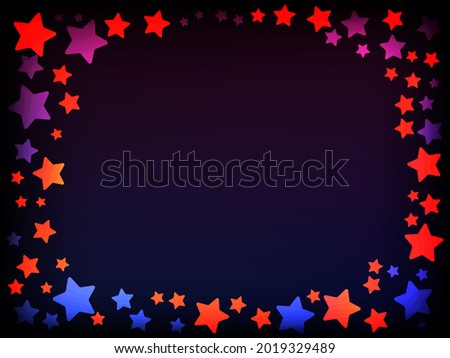 colorful stars on black background
