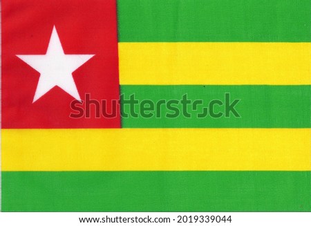 National flag of the country of Togo