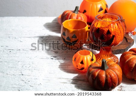 happy halloween pumpkin cup party decor, spooky horror, trick or treat