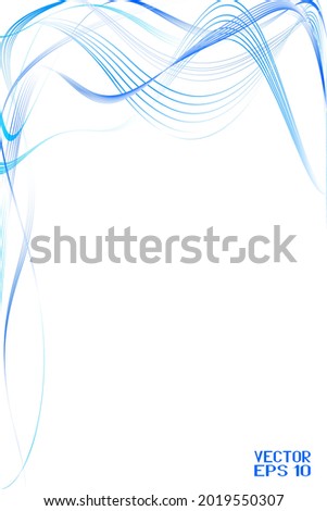 Abstract Blue and White Pattern with Waves. Striped Linear Texture. Vector. 3D Illustration