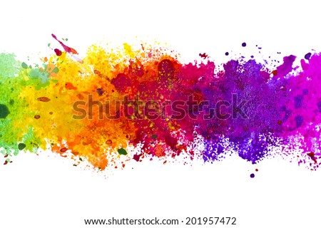 Abstract artistic watercolor splash background Royalty-Free Stock Photo #201957472
