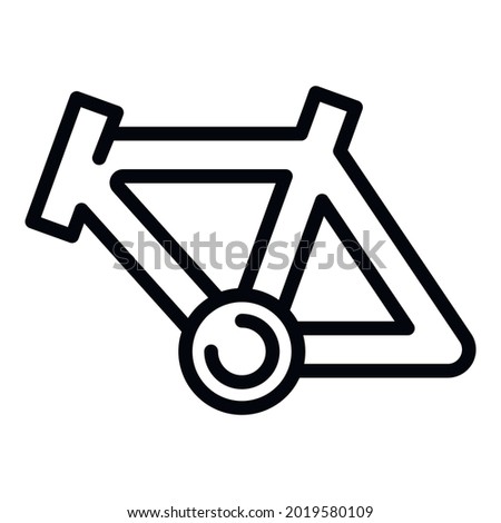 Bike frame icon. Outline Bike frame vector icon for web design isolated on white background