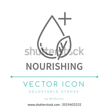 Nourishing Line Icon. Cosmetics Vector Symbol.