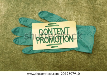 Conceptual caption Content Promotion. Business concept about getting content in front of the right audience Writing Prescription Medicine Laboratory Testing And Analyzing Infections