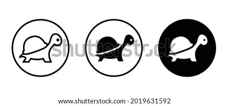 Turtle icon vector, filled flat sign, solid pictogram isolated on white.