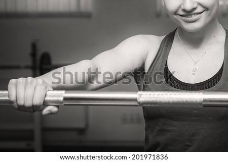 hand on the barbell