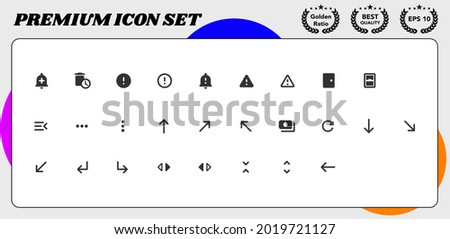 Navigation premium vector icon set for website and mobile device interface