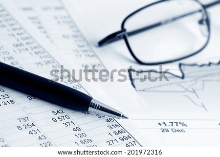 Financial accounting stock market graphs analysis 