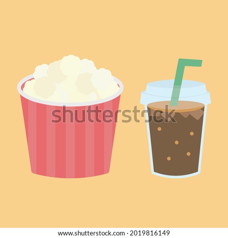 Clip Art Of Popcorn And Cola