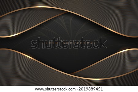 Abstract black and gold lines luxury background Royalty-Free Stock Photo #2019889451