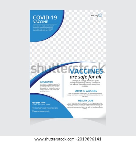Covid-19 corona virus Vaccination program flyer design