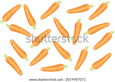 pattern carrot on isolated white background 