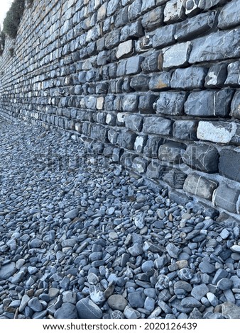 stone wall along the sea