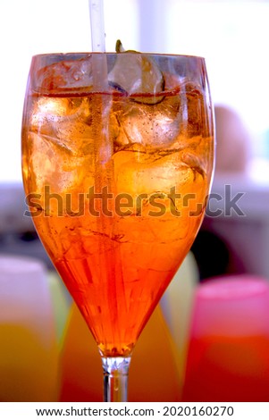 Aperol Spritz summer cocktail with ice