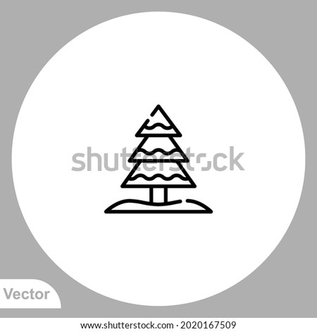 Pine tree icon sign vector,Symbol, logo illustration for web and mobile