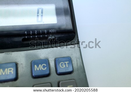 Calculator number image material "white background"