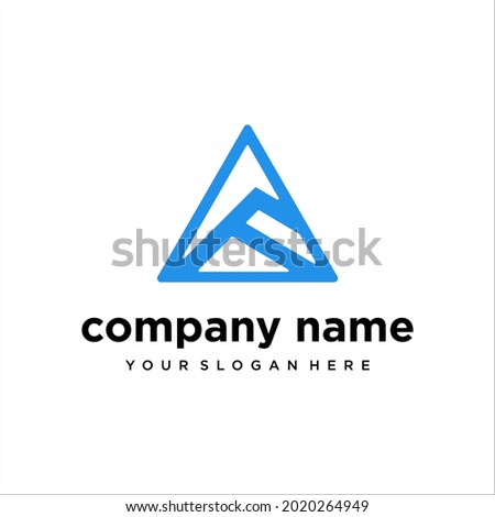 AF Letter With triangle logo design vector ideas