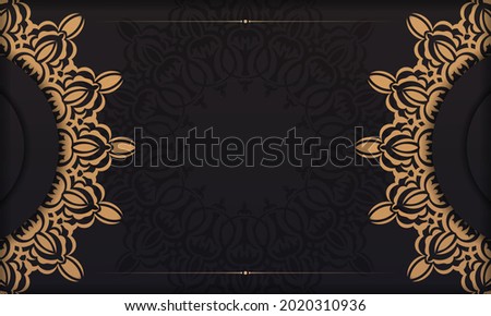 Luxury banner template with vintage ornaments and place for your text. Print-ready invitation design with mandala ornament.