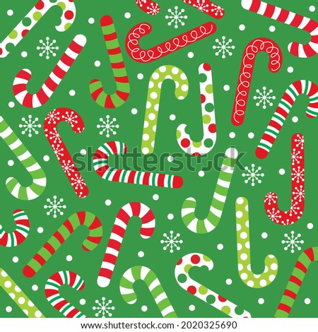 Christmas candy cane pattern for christmas card, gift wrap, gift bag or box design