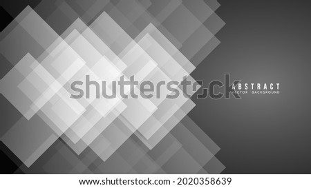 Abstract Colorful gradation with geometric shape background, overlapping squares on a gray and black background  , Modern background design for presentation, illustration Vector EPS 10