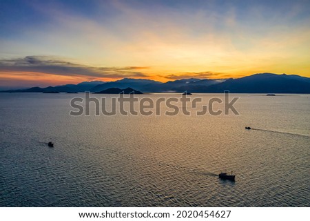 Boats on Van Phong bay, Khanh Hoa, Vietnam
